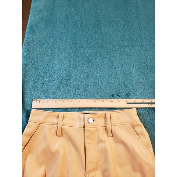 Hollister Jeans Size 1 Womens Brown Faux Leather Pants Ladies Straight NWT - Picture 12 of 15
